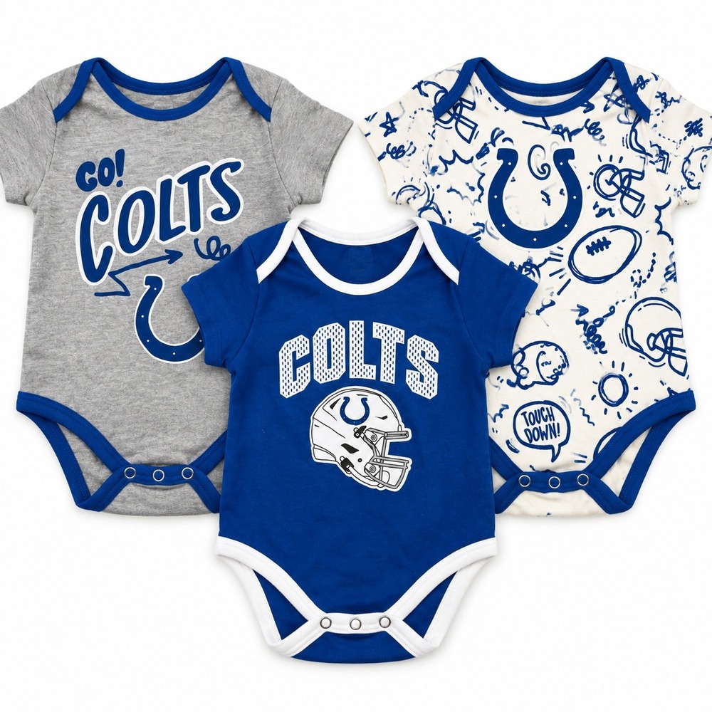 NFL Bodysuit Set Baby 18M NWT Indianapolis Colts 3 Piece Set